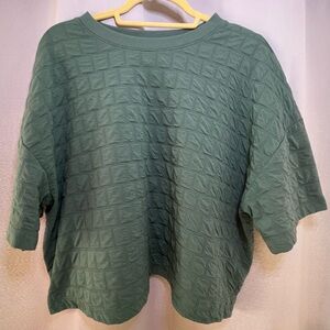 a new day short sleeve green knit top xl